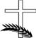 Palmenzweige am Kreuz