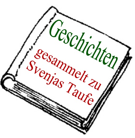 Zeichnung: Buch mit Geschichten zur Taufe